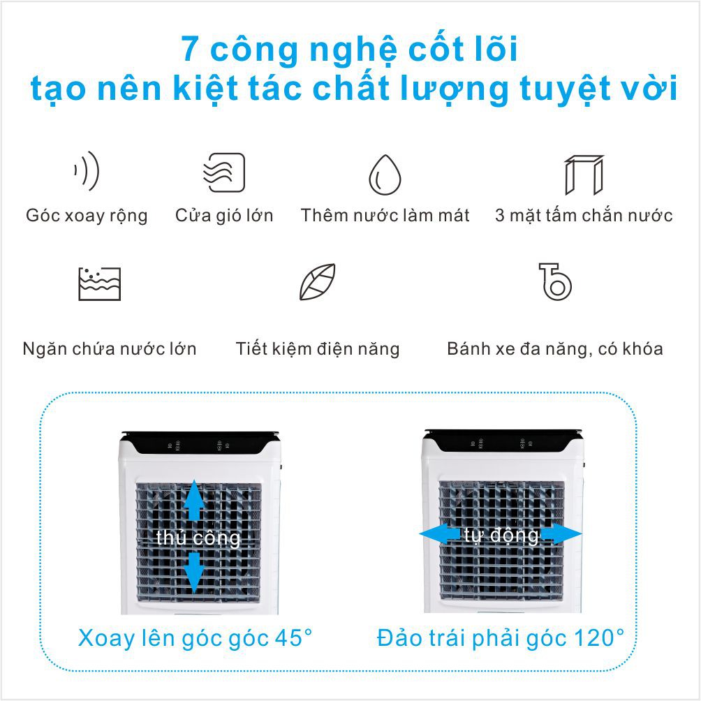 [Hỗ trợ ship]Quạt điều hòa hơi nước KS-5800R 60L Inverter Quạt THÁI siêu mát 100% Tặng 2 viên đá khô LADOMAX