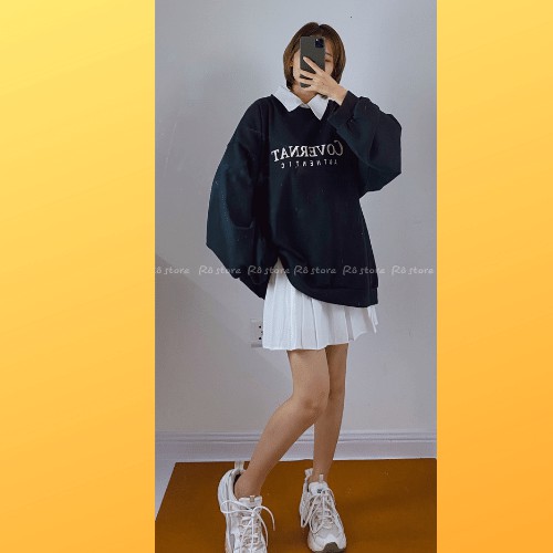 Áo Sweater Form Rộng Unisex Tay Bồng Nam Nữ Mặc Được  Chất Nỉ Hàng Xuất Dày Đẹp Không Bai, Không Xù Rô Store SW02
