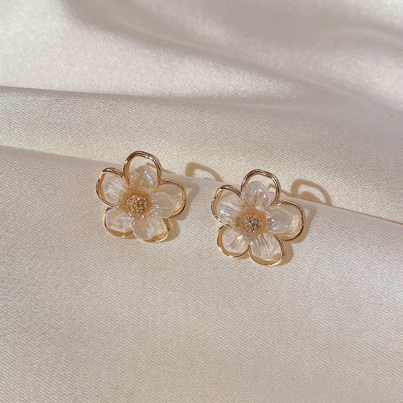 Bông Tai Kim Loại Phong Cách Hàn Quốc 2021 Dành Cho Nữ