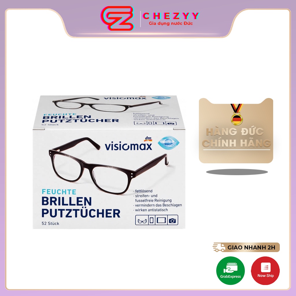 Giấy lau kính VISIOMAX giúp làm sạch và bảo vệ kính [Hàng Đức chính hãng]