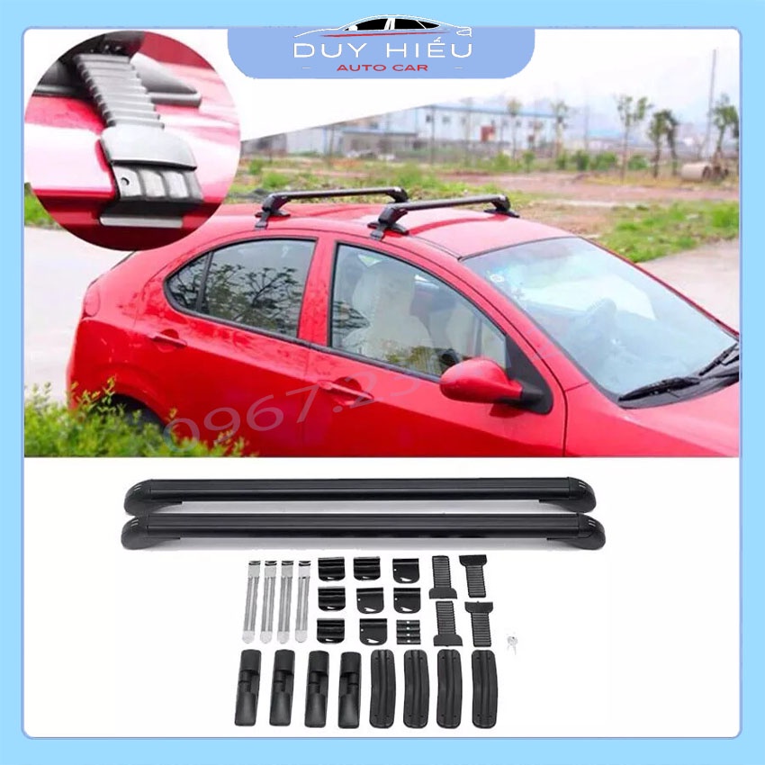 Hai Thanh Giá Nóc Xe Ô Tô Ngang Chở Hàng Cho Xe Morning, Getz, Wigo Chịu Được Tải Trọng 150 Kg