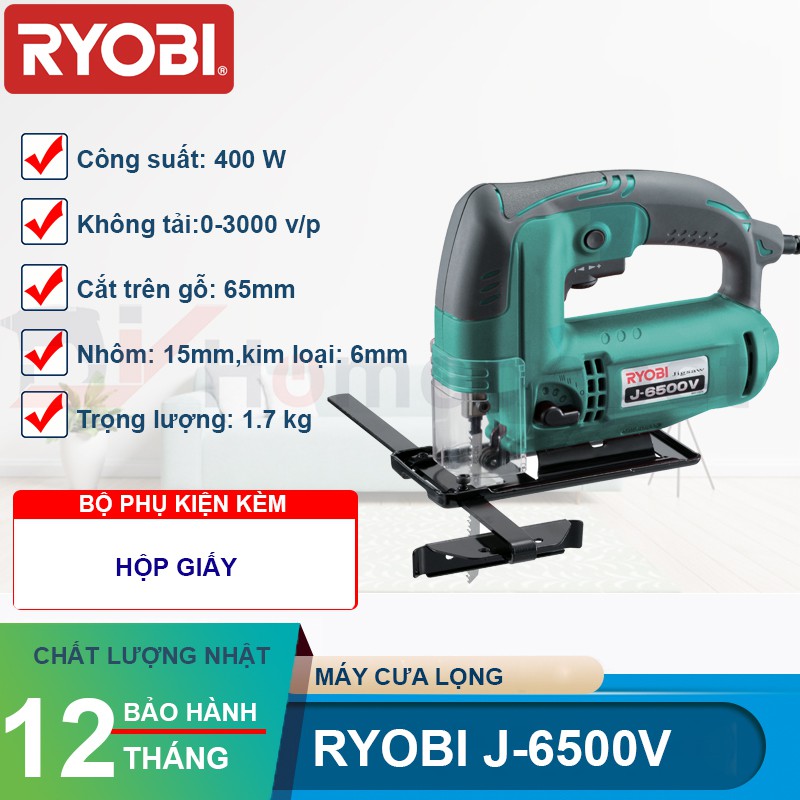 BN. Máy cưa lọng cầm tay RYOBI J-6500V 400W-65mm