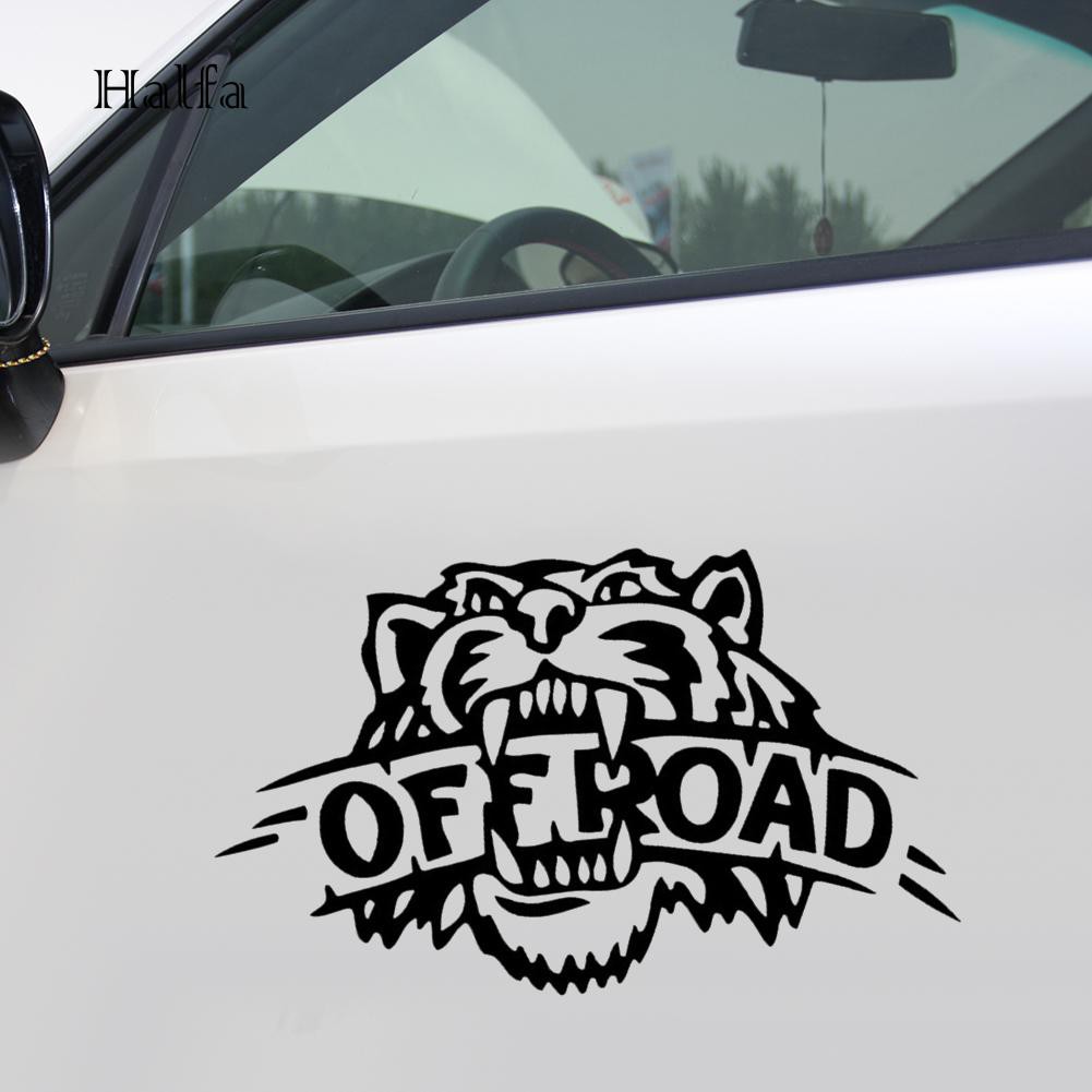 Hl Bộ Dụng Cụ Vẽ Tranh Nghệ Thuật☆Miếng Dán Trang Trí Xe Hơi Tự Dính Phản Quang In Chữ Tiger OFF ROAD Cá Tính