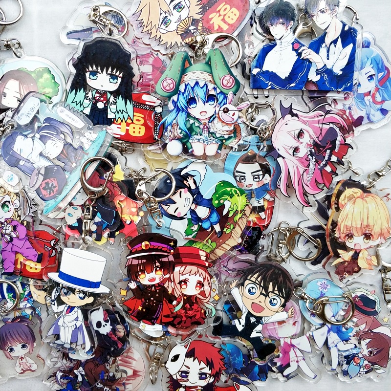 Móc Khóa Nhựa Acrylic Hình Nhân Vật Anime Haikyuu Sword Art Online Tokyo Ghoul Naruto