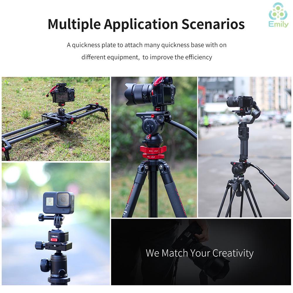 Tấm tháo lắp nhanh ULANZI QR ngàm mini với vít 1/4 inch chịu tải 50kg dành cho camera DSLR