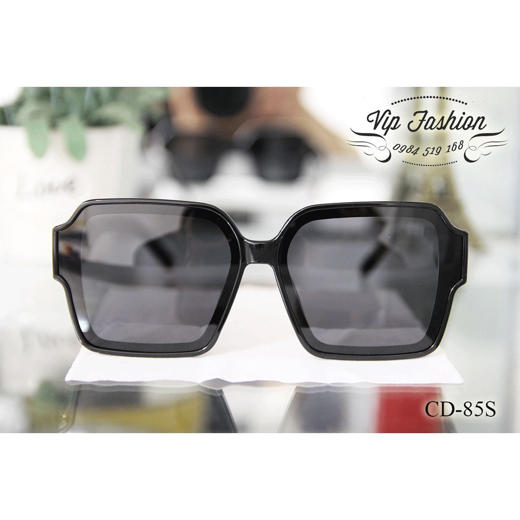 Kính mát thời trang gọng đính đá sành điệu. Mắt kinh râm nữ chống UV400, Polarized chống lóa cao cấp CD 85S
