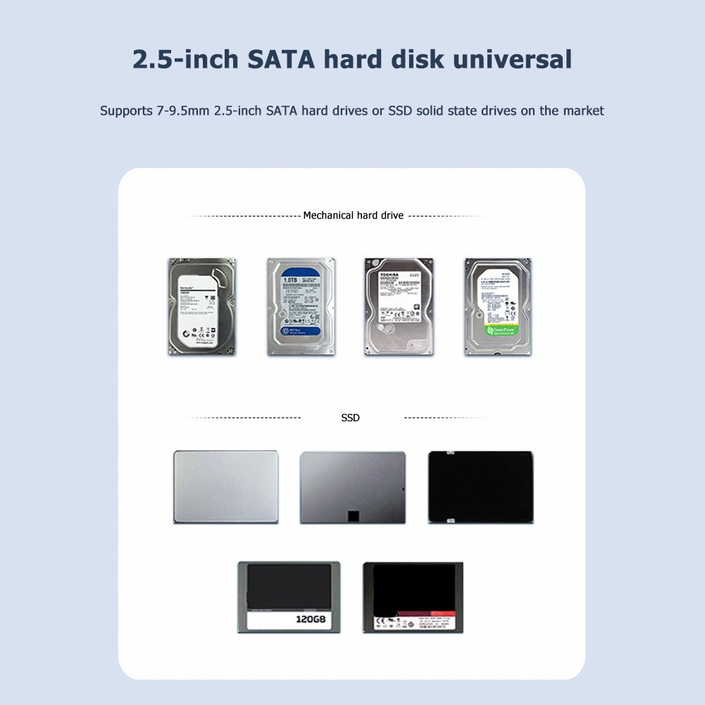 Hộp Đựng Ổ Cứng ORICO 2521U3 2.5 Inch, Ổ Cứng SSD 5Gbps, SATA Sang USB 3.0