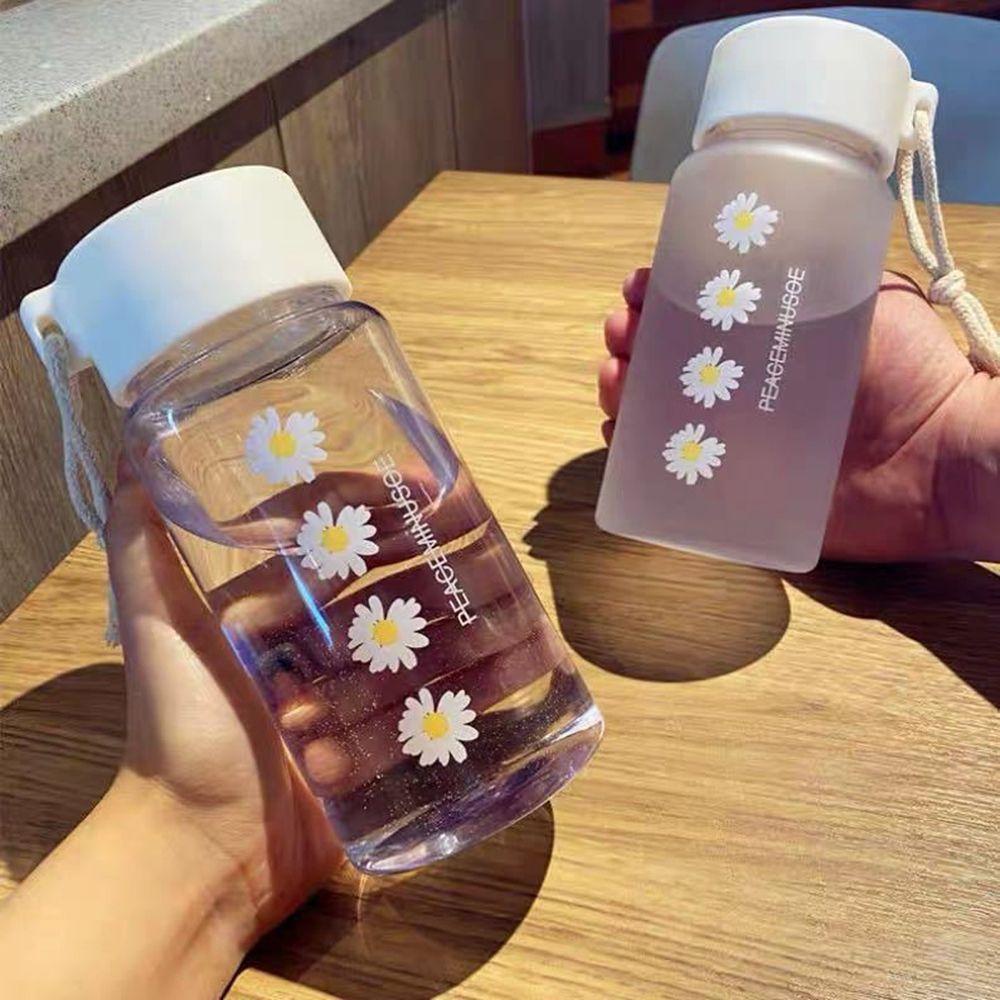 Bình Nước Nhựa Trong Suốt Dung Tích 500ml Kèm Dây Thừng Tiện Dụng Mang Theo Du Lịch