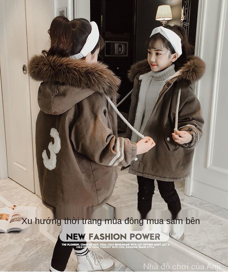 Girls Clothes Winter Coat Pike Kids Clothes Coat Children Thick Cotton Velvet