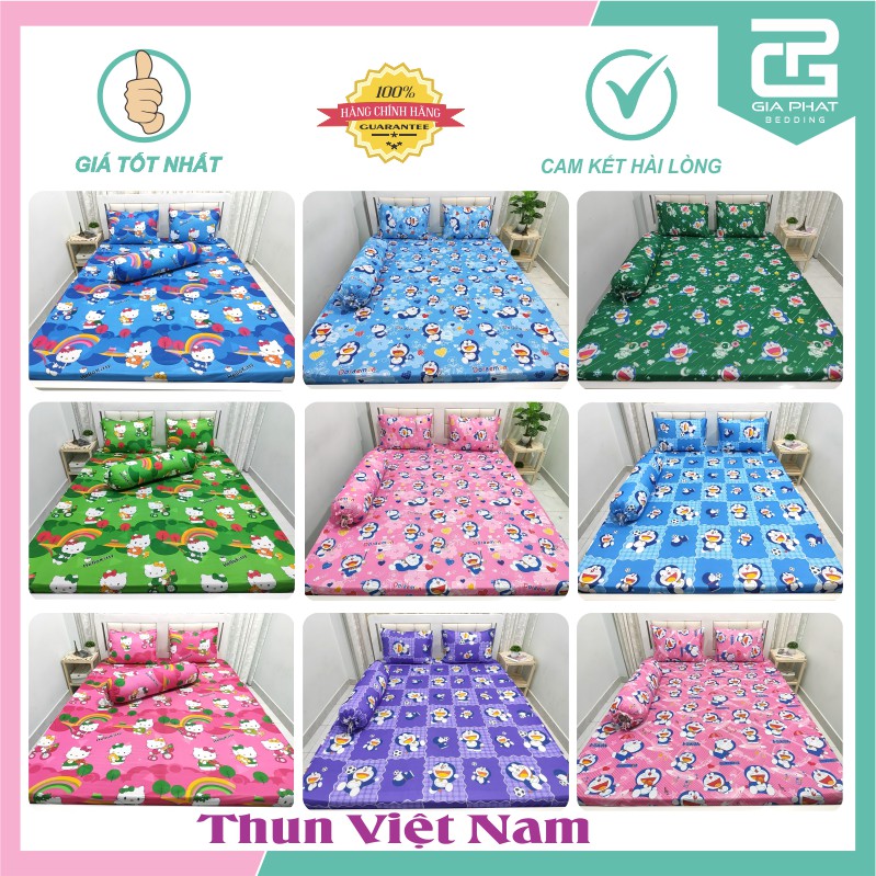 [ Link 3_ Hoạt hình ] Ga lẻ thun lạnh Việt Nam cao cấp ( không áo gối ) | BigBuy360 - bigbuy360.vn