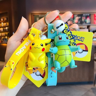 Móc Khóa Pokemon Chuông Hoạt Hình Pikachu Nhiều Mẫu Siêu Đẹp MK2 Jigglypuff Squirtle Charmander Bulbasaur Psyduck