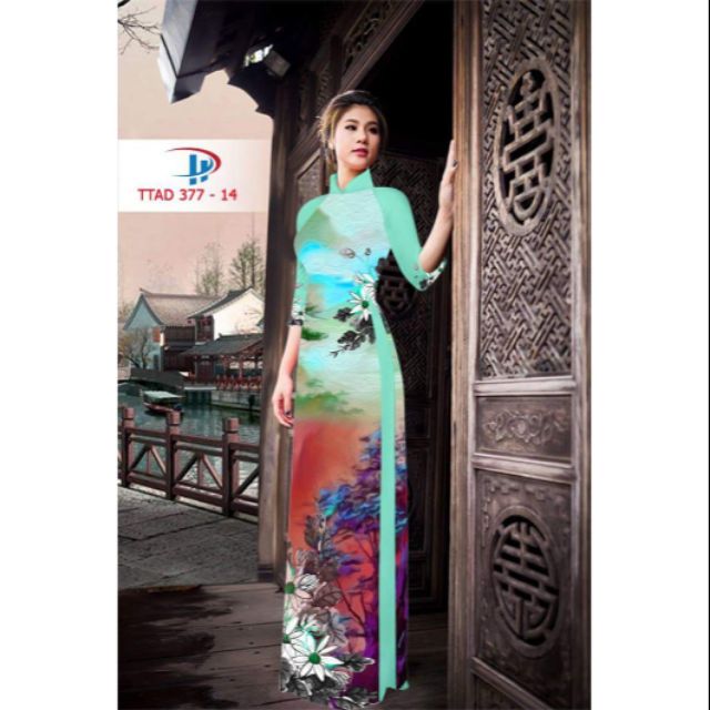 Bộ Vải áo dài in 3D
