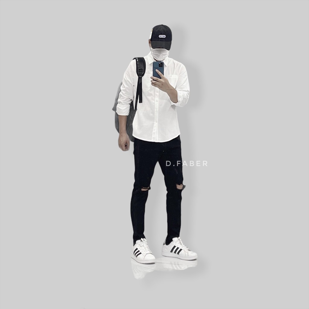 Áo sơ mi nam hàn quốc Basic vải đũi cotton Hàn Quốc xuất xịn, chuẩn form - D. Faber | BigBuy360 - bigbuy360.vn