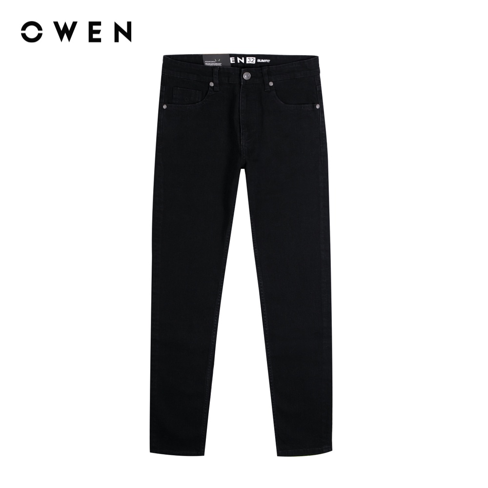 OWEN - Quần Jean Slim Fit Đen - QJSL220661