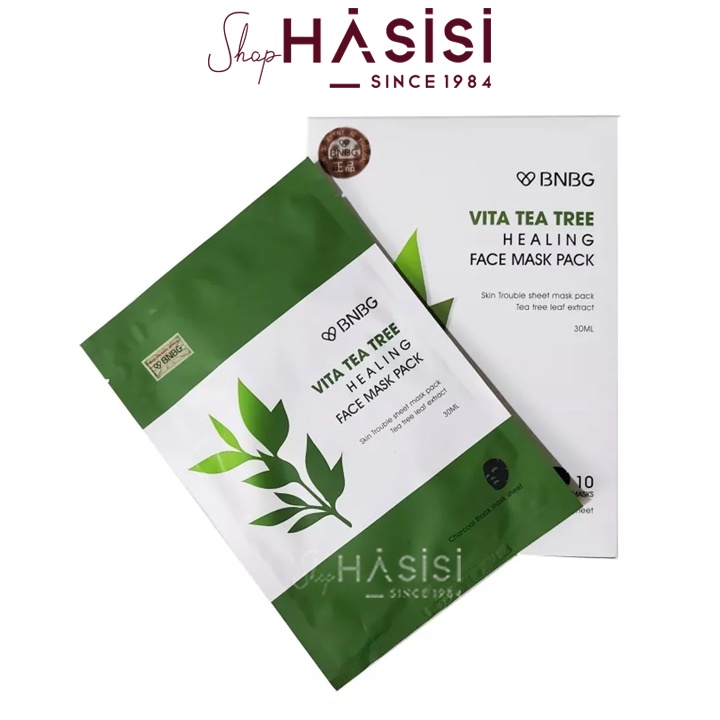 Mặt Nạ Giấy Chiết Xuất Tràm Trà Thải Độc Giảm Mụn BNBG - Vita Tea Tree Healing Face Mask Pack 30ml