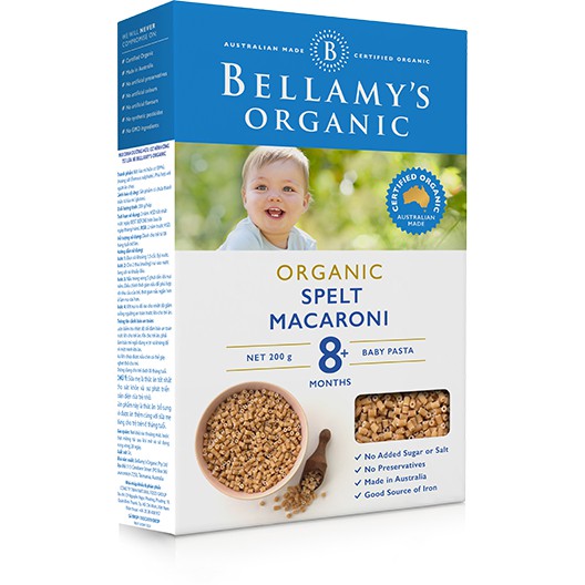 Nui dinh dưỡng hữu cơ Bellamy's Organic 200g/hộp