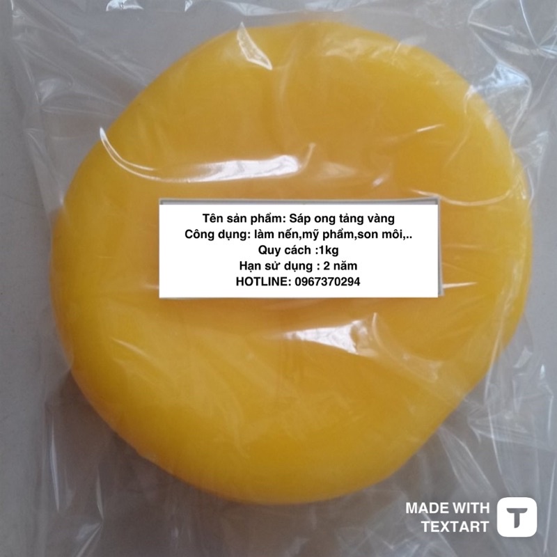 1kg sáp ong vàng  _Nguyên liệu làm mỹ phẩm handmade_Giá rẻ nhất thị trường
