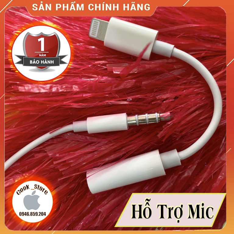 FREE SHIP  Có Mic - Jack Chuyển Đổi Tai Nghe Lightning Sang 3.5 Iphone 7, 7plus, 8, 8plus ,X 11 12  ( Kết nối bluetooth)