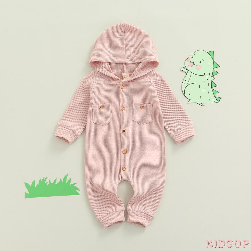 Áo liền quần có nón tay dài đáng yêu cho bé