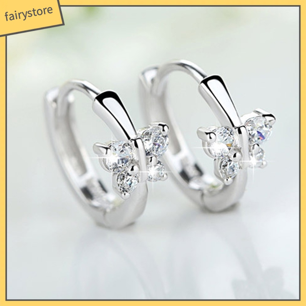 Bông Tai Hình Bướm Đính Đá Thời Trang Cho Nữ