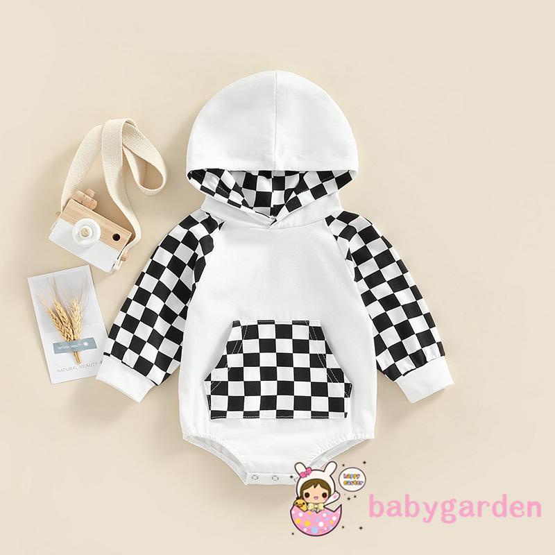 Bộ Áo Liền Quần Dài Tay Có Túi Cho Bé 0-24 Tháng Tuổi