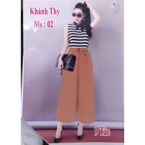 Quần 9 tấc ống rộng vải voan