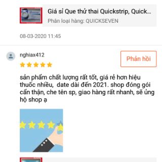Giá sỉ Que thử thai Quickstrip, Quickseven