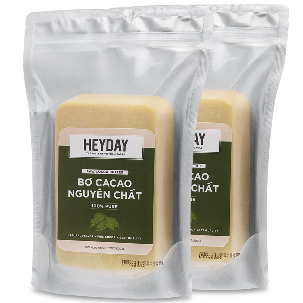 1kg Bơ cacao nguyên chất Heyday - Raw cocoa butter - Heyday Cacao