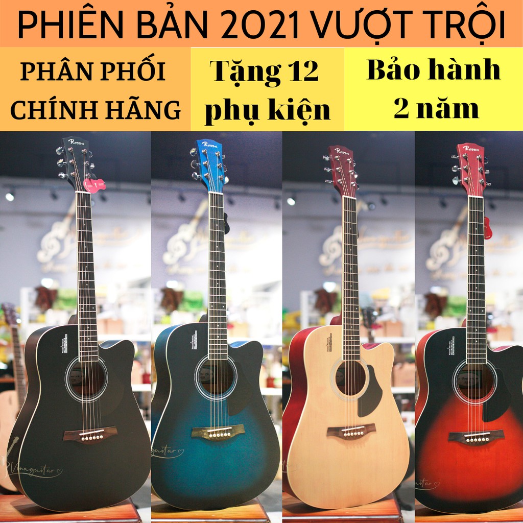 Đàn Guitar Acoustic Rosen R135 gỗ thịt phiên bản 2022 chính hãng- Tặng Full Phụ ...