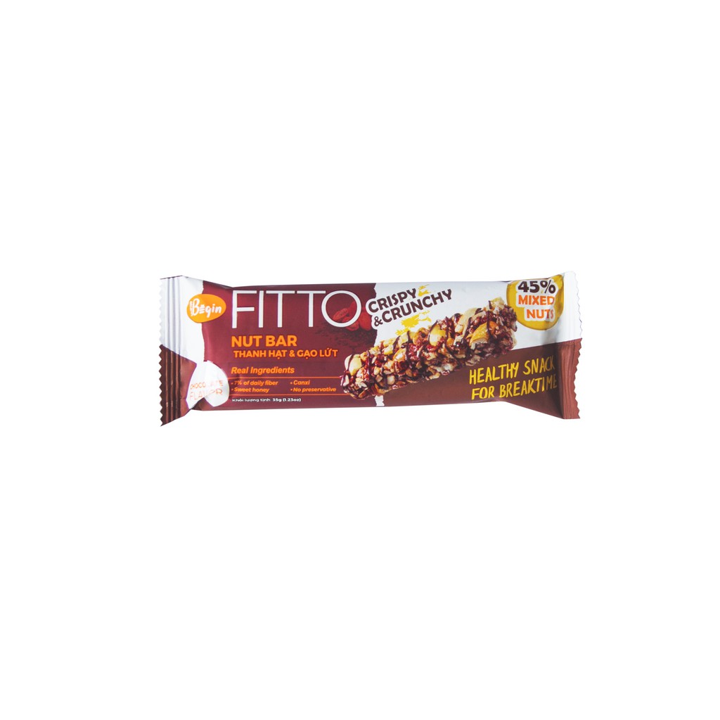 [BÁNH ĂN KIÊNG GIẢM CÂN]Hộp 6 Thanh FITTO Chocolate Bar 210gNgũ Cốc Dinh Dưỡng Gạo Lứt Và Các Loại Hạt Điều Đậu Phộng Mè | BigBuy360 - bigbuy360.vn