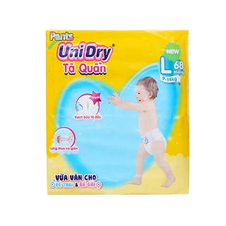 Tã quần Unidry L68 (9 - 14 Kg)- tặng kèm gấu bông mềm mịn/ áo mưa