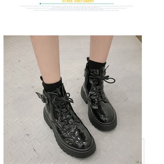Boot nữ da Yang Mi B02 cột dây cá tính hot trend 2020