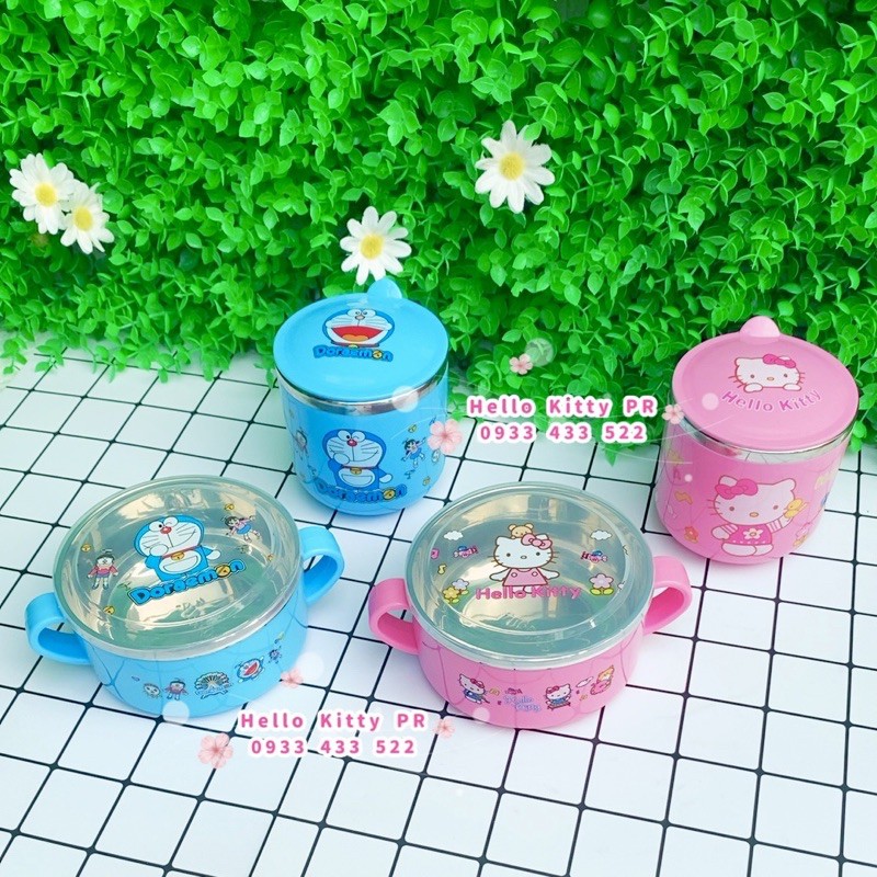 Chén ly inox 304 Hello Kitty Doremon Doraemon