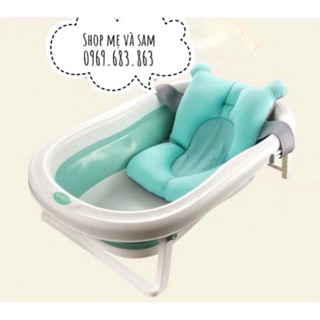 Chậu tắm gấp gọn mẫu mới của Rusch cho bé( kèm nệm tắm)