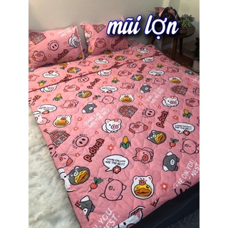 Trọn bộ 5 món ga gối chăn phao poly cotton nhiều mẫu