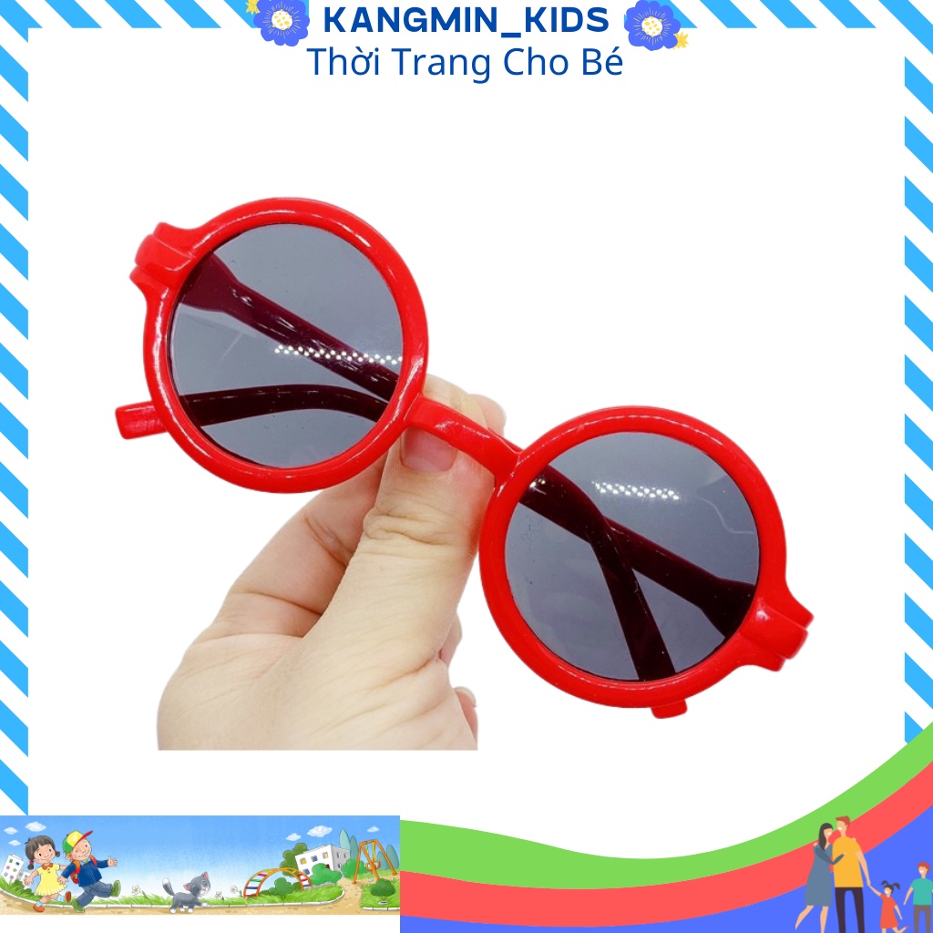 Kính cho bé Kangmin kids, kính cho bé trai bé gái kiểu Hàn Quốc K003, đồ cho bé trai bé gái từ 1-6 tuổi