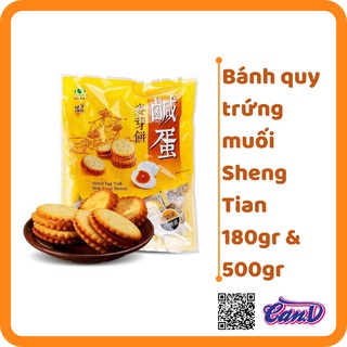 (2 loại) Bánh quy trứng muối Sheng Tian 180gr & 500gr