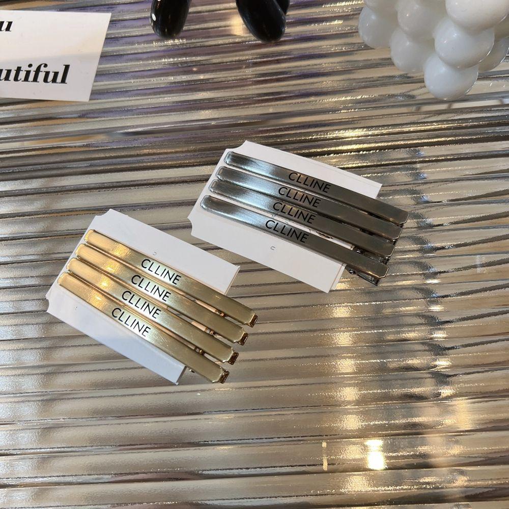 Kẹp Bên Hông Hình Cô Gái USNOW Cá Tính Đáng Yêu|Kẹp Tóc Màu Đen In Chữ Thời Trang Cho Nữ