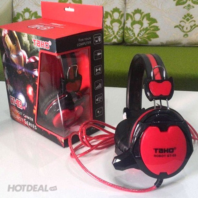 Tai Nghe Gaming Chụp Tai Headphone Có Dây TAKO GT03 - Tai Nghe Nhạc Có Mic Máy Vi Tính Laptop