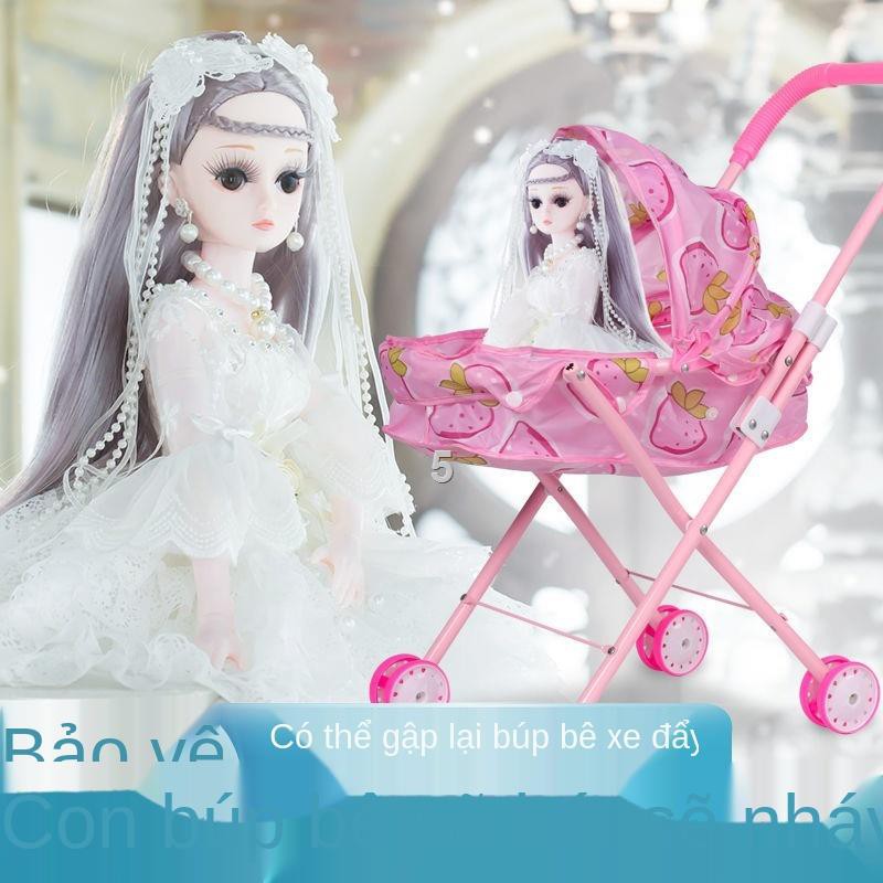 QĐồ chơi xe đẩy búp bê trẻ em Yangmeibi Bộ đồ chơi búp bê Barbie cho bé gái chơi nhà