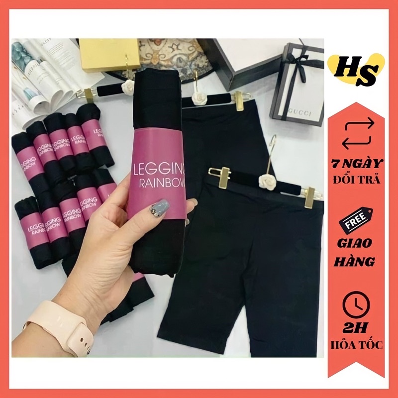 Quần legging nữ Hus dáng dài cạp cao chất dày dặn chống xoắn LG02