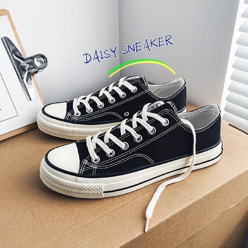 Giày Vải Canvas Cổ Thấp Phong Cách Retro Hàn Quốc Trẻ Trung Cho Nam