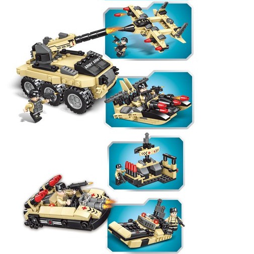bộ lego quân đội 820 chi tiết
