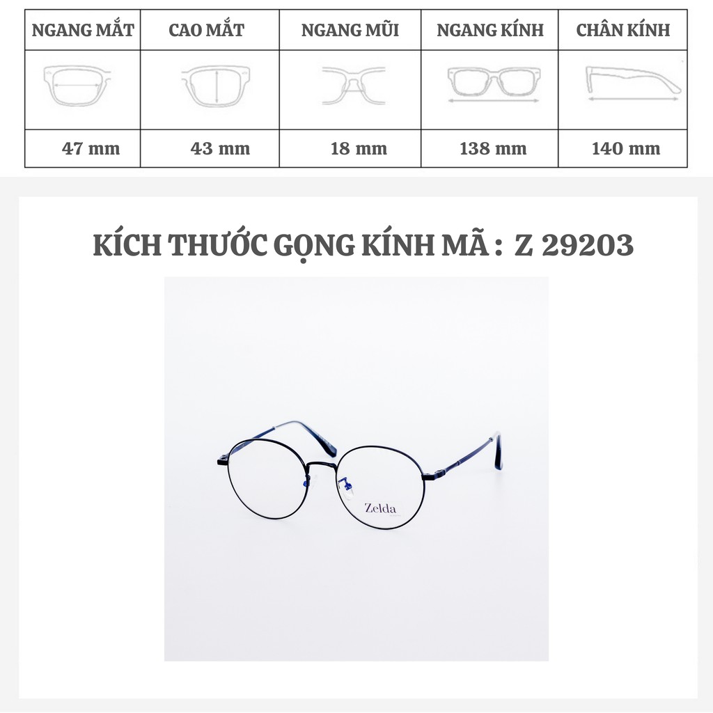 Gọng kính cận nam lắp sẵn cận mắt tròn gọng kim loại mắt kính đổi màu - Z29203 ...