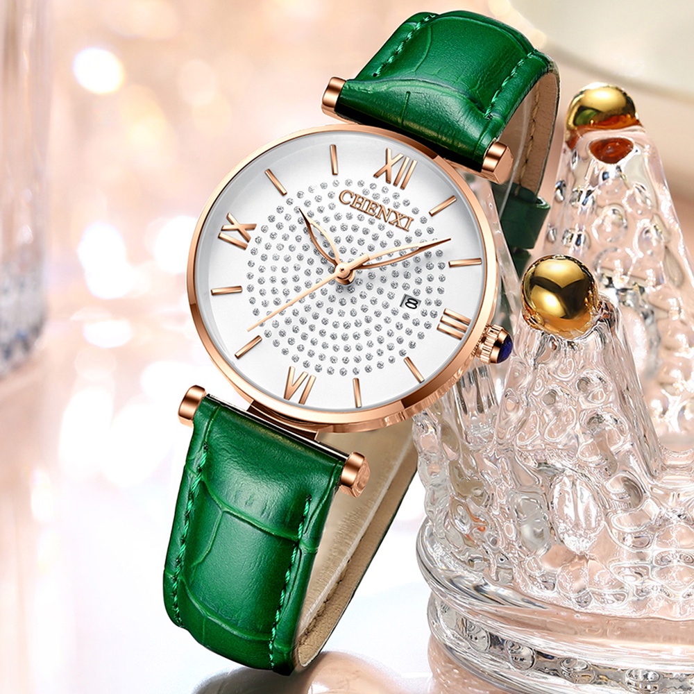 Đồng Hồ Đeo Tay Chexi Dây Da Chống Thấm Nước Sang Trọng Dành Cho Nữ