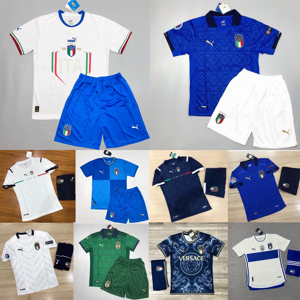 Áo Bóng Đá - Áo Đá Banh -Đội Tuyển ITALIA-Nhiều mẫu -Vải Polyeste Thái cao cấp