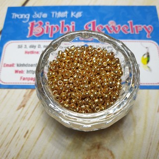 Cườm nguyên liệu Nhật màu vàng kim