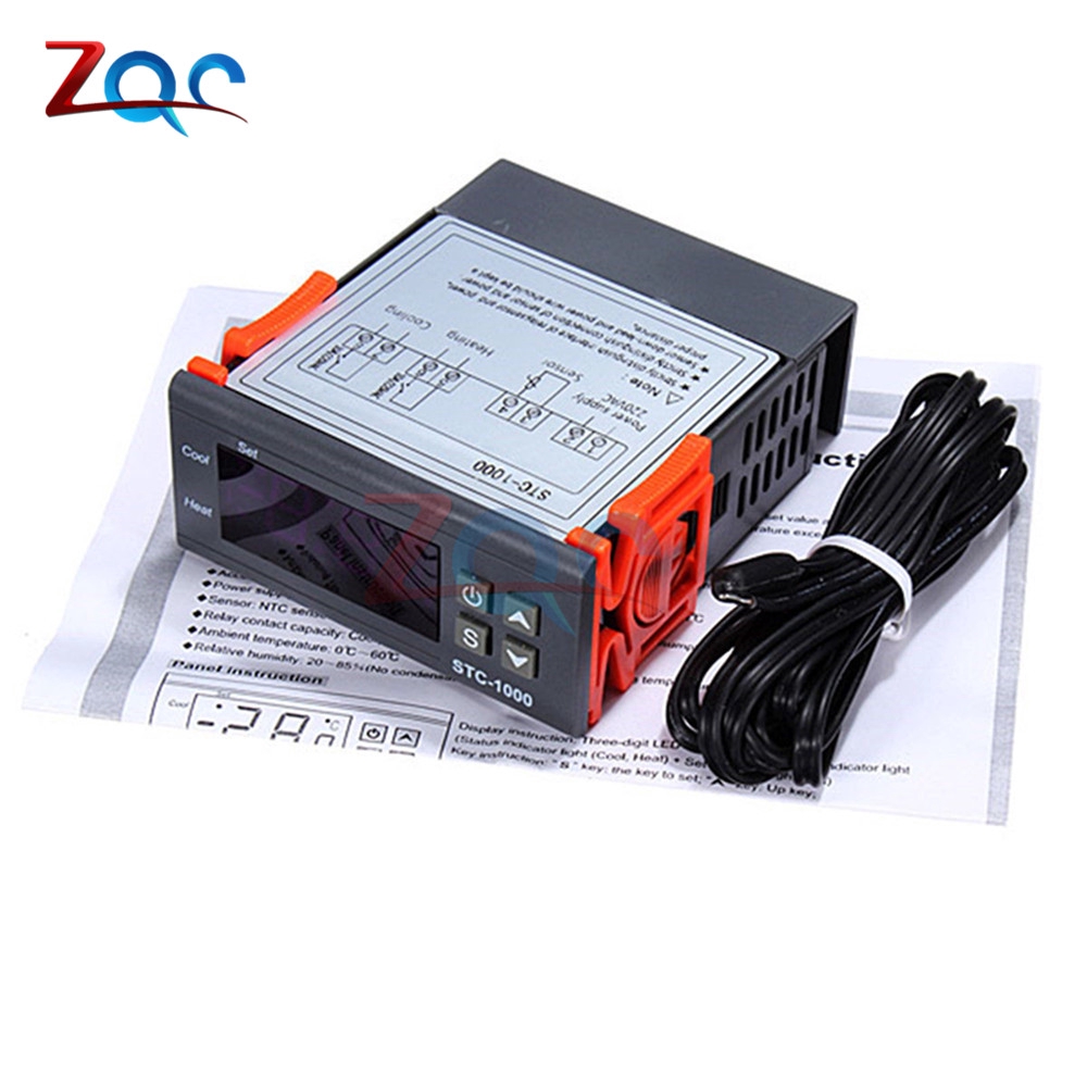 Máy điều chỉnh nhiệt độ trong buồng ấp trứng STC-1000 DC 12V 24V AC 110V 220V 10A tiện dụng