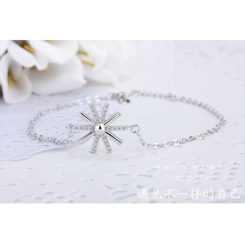 Vòng tay bạc Hậu duệ mặt trời thiết kế sáng tạo đẹp thời trang phong cách Hàn Quốc