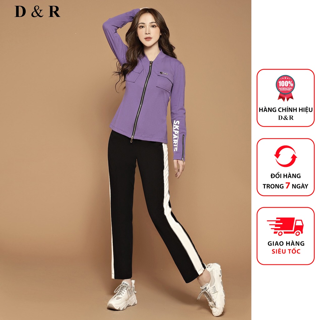 Set bộ thể thao thiết kế co giãn tốt Quảng Châu cao cấp thương hiệu thời trang D&R S008